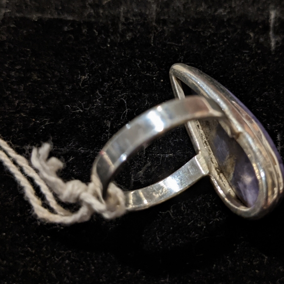 SOLD* charorite and .925 silver ring, size 7 - Picture 3 of 5